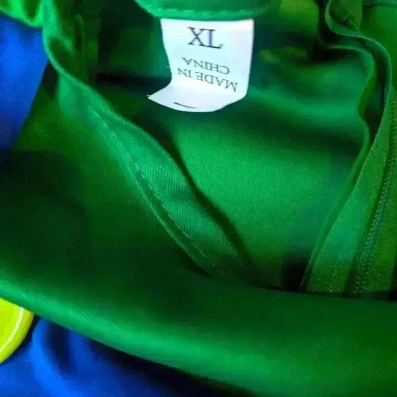 Halloween Unisex Luigi Plumber costume Cosplay Jumpsuit size XL kids 10-12 - New - Picture 4 of 5